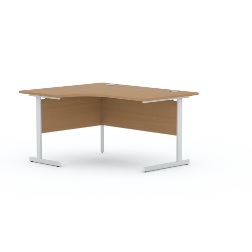 Aspen 1600mm Wide Left Hand Radial Desk In Beech