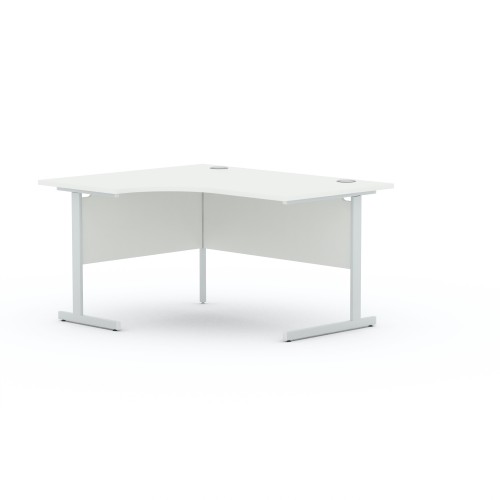 Aspen 1400mm Wide Left Hand Radial Desk In White