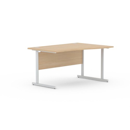 Aspen 1200mm Wide Right Hand Wave Desk In Maple