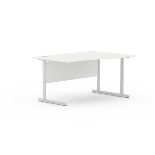 Aspen 1800mm Wide Right Hand Wave Desk In White