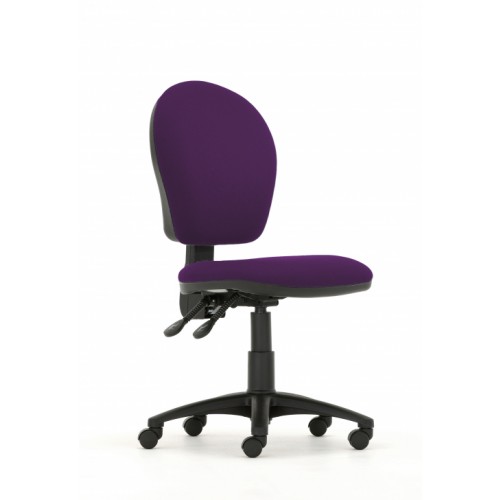 Curve High Back Operators Chair in Amethyst Purple Vita Vinyl with No Arms