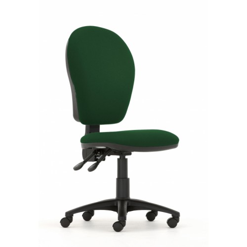 Curve Xtra High Back Operators Chair with Independent Mechanism in Aztec Green Fabric with No Arms