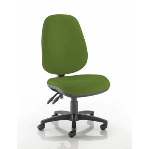 XL High Back Operators Chair in Avocado Green Vita Vinyl with No Arms