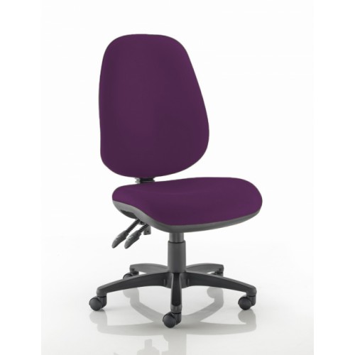 XL High Back Operators Chair in Amethyst Purple Vita Vinyl with No Arms