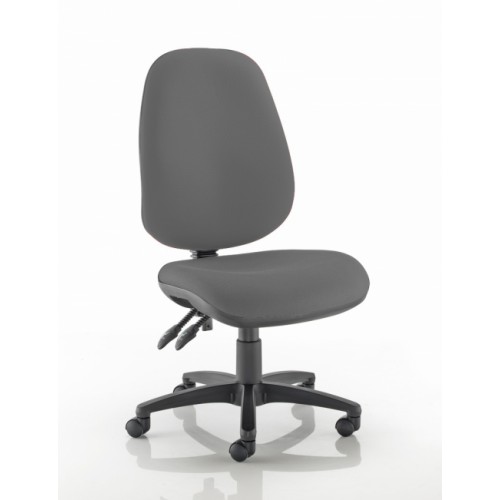 XL High Back Operators Chair in Koala Grey Vita Vinyl with No Arms
