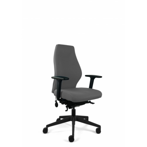 Posture 500 Ergonomic Chair with High Back, Height & Foldaway Arms in Granite Grey Fabric