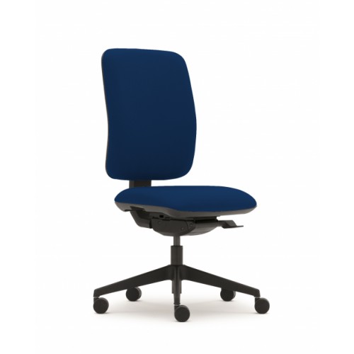 Pluto Plus High Back Ergonomic Chair in Navy Cobalt Fabric with No Arms