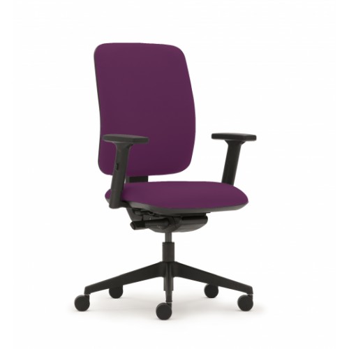 Pluto Plus High Back Ergonomic Chair in Amethyst Purple Vita Vinyl with Height Adjustable Arms