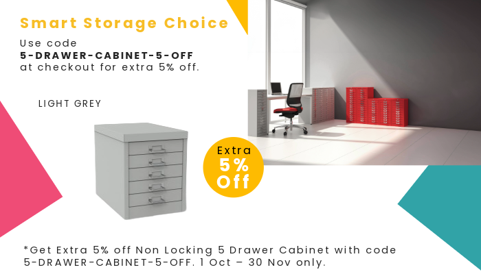 5 Drawer Cabinet 5% Off Banner 5 Drawer Cabinet 5% Off Banner