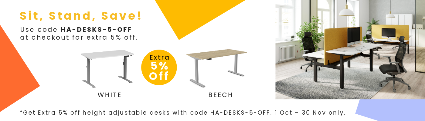 Height Adjustable Desks 5% Off Banner Height Adjustable Desks 5% Off Banner