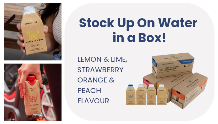 Water in a box banner