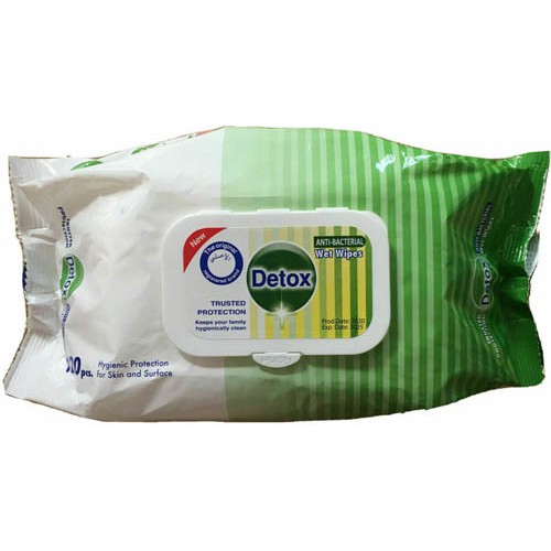 Detox Hand & Surface Anti-Bacterial Wipes Pack of 120