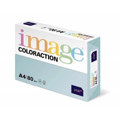 Coloraction Paper Pale Blue (Lagoon) A4 80gSm Pack 500 ref: 89601