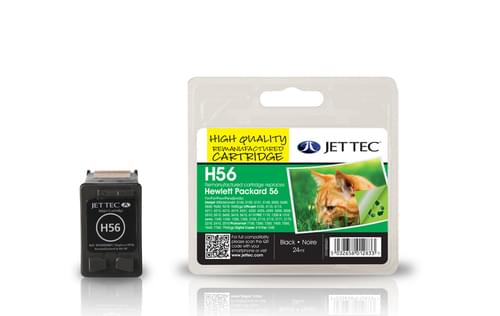 Jettec Remanufactured HP56 Black Inkjet Cartridge (H56)
