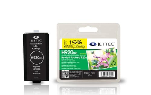 Jettec Remanufactured HP920BXL Black Inkjet Cartridge (H920BXL)