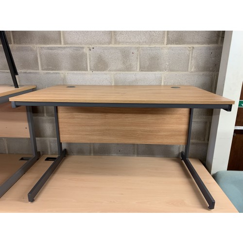 Straight Desk, In Limed Oak Finish - 1230mm Width x 750mm Depth. 1 In Stock