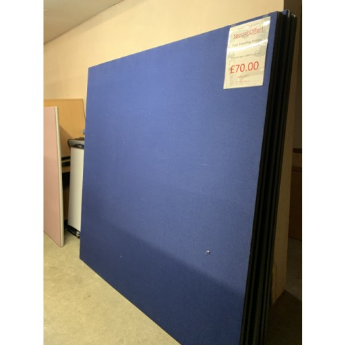 Freestanding Screen, In Ocean Blue Fabric - 1800mm Width x 1800mm High. 6 In Stock