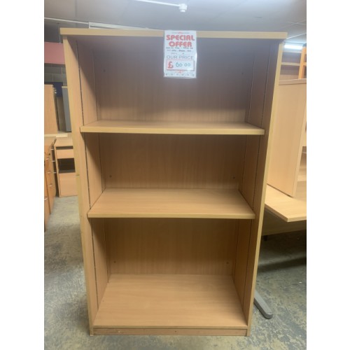Open Storage Unit, In Beech Finish - 1600mm High x 925mm Width. 1 In Stock
