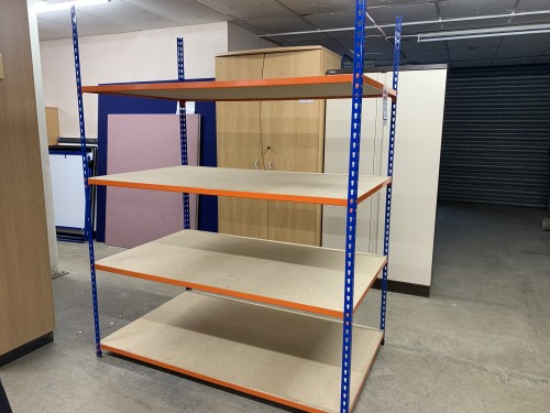 Shelving - 1980mm High x 1525mm Width x 925mm Depth - 4 Shelf Levels. 1 Bay In Stock