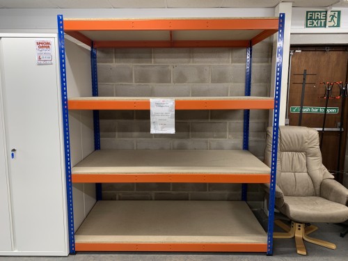 Shelving - 2140mm High x 1800mm Width x 925mm Depth - 4 Shelf Levels. 1 In Stock