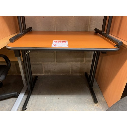 Folding Leg table, 900mm Width x 700mm Depth. Finished In Cherry. 1 In Stock