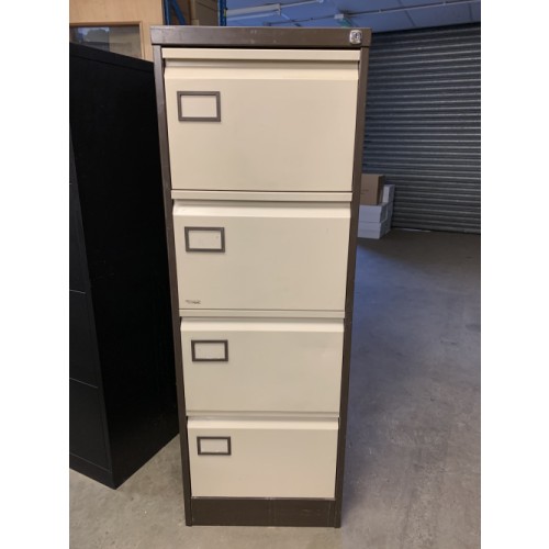 Filing Cabinet, 4 Drawer. In Coffee Cream. 1 In Stock