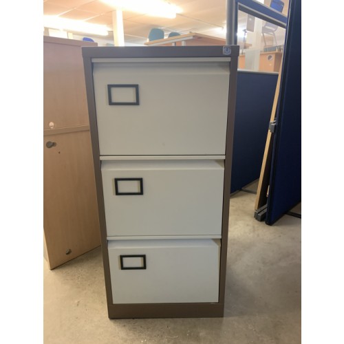 Filing Cabinet, 3 Drawer. In Coffee/Cream. 1 In Stock