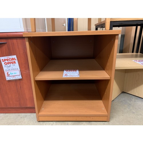 Open Fronted Storage Unit, 600mm Width x 800mm Depth, Finished In Cherry. 1 In Stock