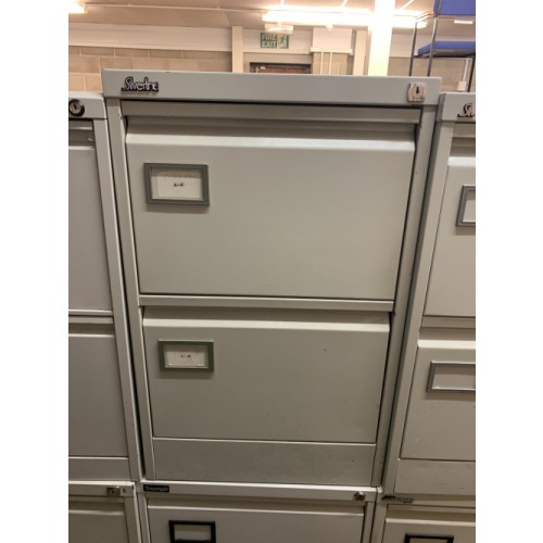 Filing Cabinet, 2 Drawer. In Grey. 1 In Stock