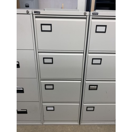 Filing Cabinet, 4 Drawer. In Grey. 10 In Stock