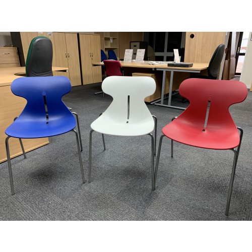 Canteen Chairs; 9 Blue & 3 White Available. Good Condition!