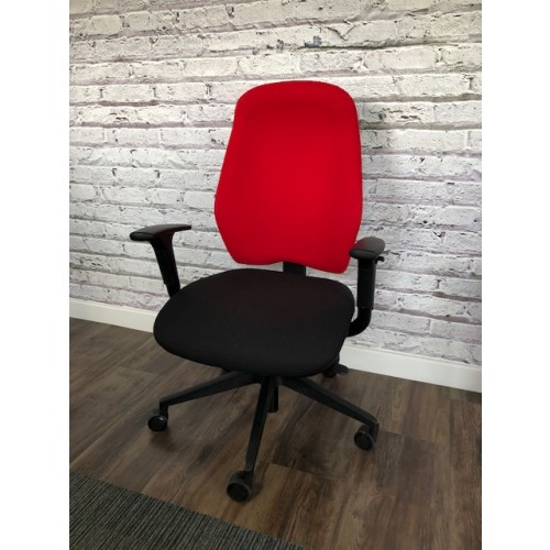 Task Elite Chair - Adjustable Arms, Memory Foam Seat, Synchro Mech, Seat Slide & Ratchet Back. Vast Range Of Colour Fabrics Available.