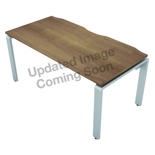 Aurabench Rectangular 1200mm, Silver Legs, Maple Finish