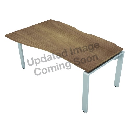 Aurabench Wave 1200mm, Right Hand, Black Legs, Beech Finish