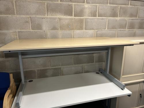 Used Rectangular Desk, In Maple Finish - 1600mm Width x 800mm Depth. 1 In Stock