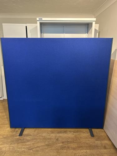 Used Freestanding Screen, In Blue Finish - 1600mm Width x 1520mm High. 1 In Stock