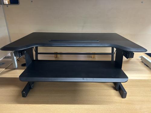 Used Desk Top Riser - In Black. 3 In Stock