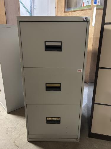 Used Filing Cabinet, 3 Drawer, In Grey Finish. 2 In Stock