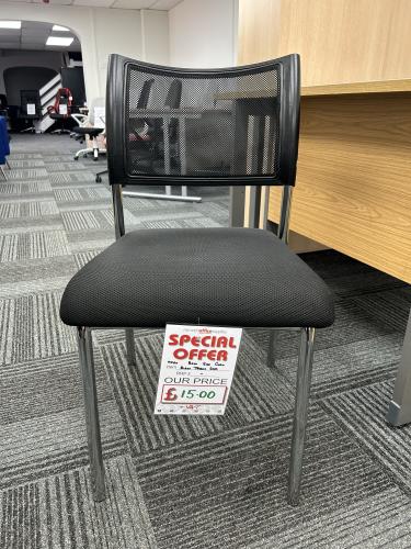 Used Reception/Visitor Chair, With Mesh Back & Air Mesh Seat. 1 In Stock