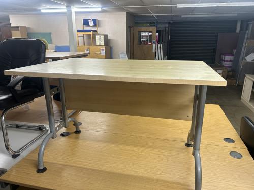 Used Rectangular Desk, In Maple Finish - 1200mm Width x 800mm Depth. 1 In Stock