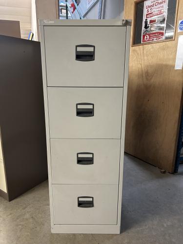 Used Filing Cabinet, 4 Drawer, In Grey Finish. 1 In Stock