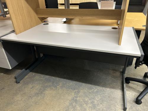 Used Rectangular Desk, In Light Grey Finish - 1500mm Width x 740mm Depth. 1 In Stock