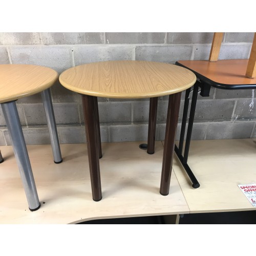 Meeting Table, 800mm Diameter, In Oak Finish. 1 In Stock