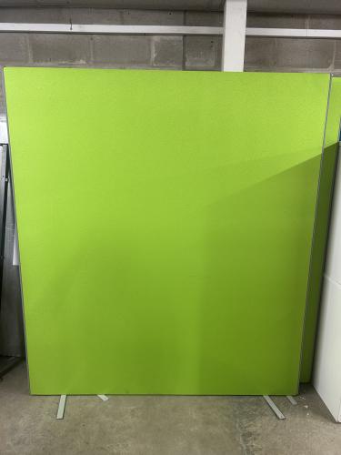 Used Freestanding Screen, In ''Madura'' Green Fabric - 1800mm High x 1600mm Width. 2 In Stock