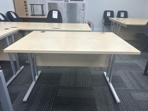 Used Rectangular Desk, In Maple Finish - 1200mm Width x 800mm Depth. 1 In Stock