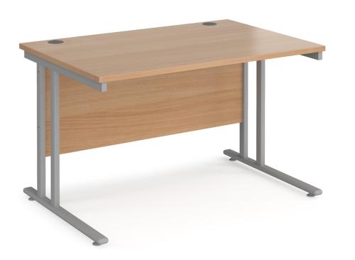AS NEW - Rectangular Desk, In Beech Finish - 1200mm Width x 800mm Depth. 1 In Stock