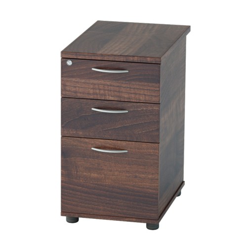 Satellite Desk High 3 Drawer Pedestal (600 D) Walnut Finish