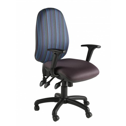 Task Chair, With Adjustable Arms, Lumbar Support, Synchro Mech, Seat