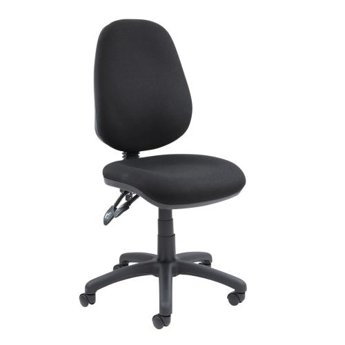High Back Operator Chair, In Black Fabric. Lots Available !