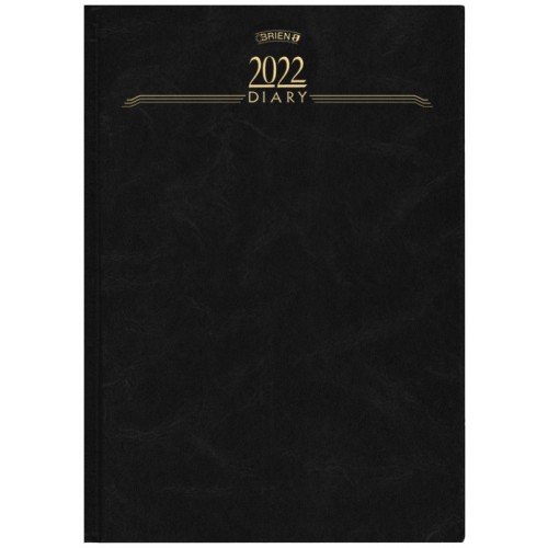 Premium Desk Diary Day Per Page A4 Black 2022 OBA4DPP22